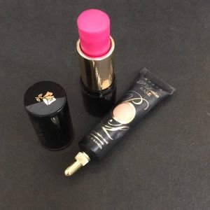 P Louise eyeshadow base & Lancôme stick blush in Rose